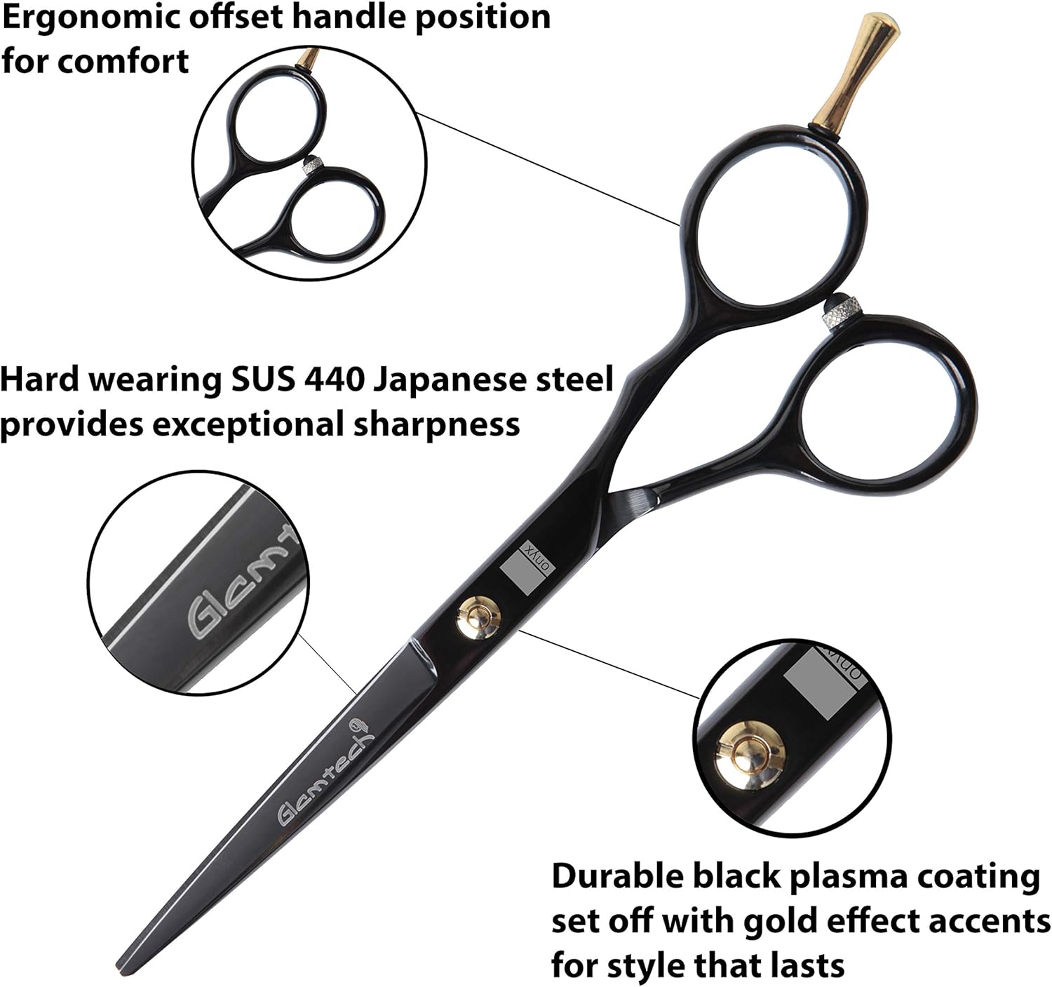 Dark Stag Glamtech Sp Onyx Scissor 5.75 - Image 4